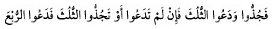 Texto árabe del hadiz de Sunan Abū Dāwūd
