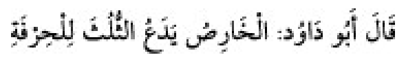 Texto árabe del hadiz de Sunan Abū Dāwūd