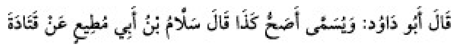 Sünen-i Ebû Dâvûd Arabic hadith text