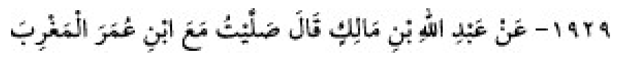 Texto árabe del hadiz de Sunan Abu Dawud
