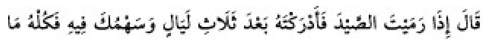 Texto árabe del hadiz de Sunan Abū Dāwūd