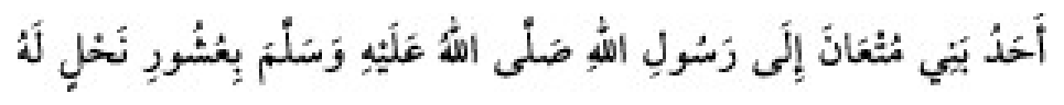 Texto árabe del hadiz de Sunan Abū Dāwūd