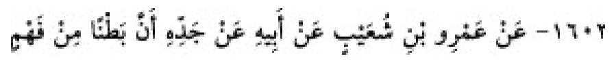 Texto árabe del hadiz de Sunan Abū Dāwūd