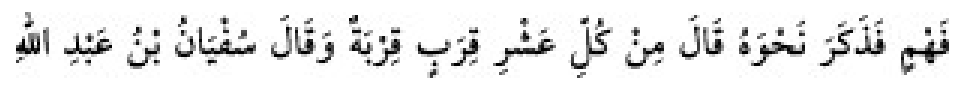 Texto árabe del hadiz de Sunan Abū Dāwūd