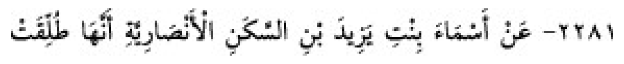 Texto árabe del hadiz de Sunan Abū Dāwūd