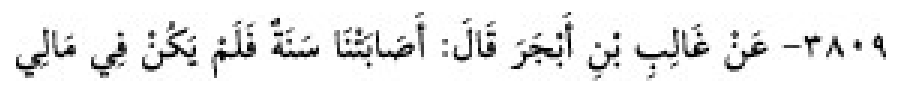 Texto árabe del hadiz de Sunan Abū Dāwūd