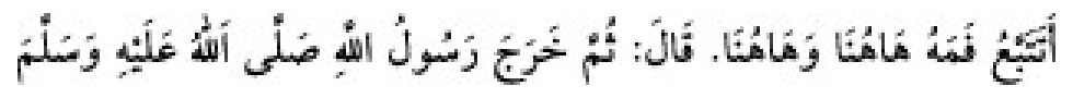 Texto árabe del hadiz de Sunan Abū Dāwūd