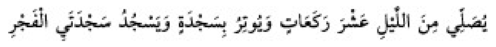 Texto árabe del hadiz de Sunan Abu Dawud