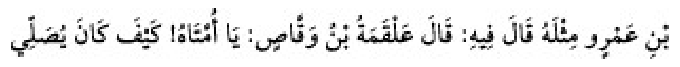 Texto árabe del hadiz de Sunan Abu Dawud