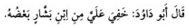 Texto árabe del hadiz de Sunan Abu Dawud