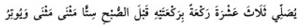Texto árabe del hadiz de Sunan Abu Dawud