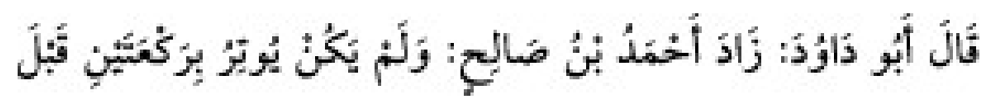 Texto árabe del hadiz de Sunan Abu Dawud