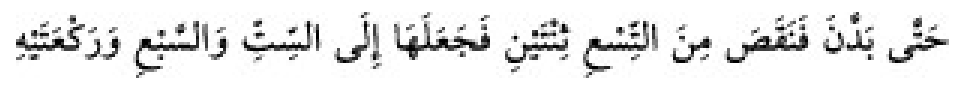 Texto árabe del hadiz de Sunan Abu Dawud