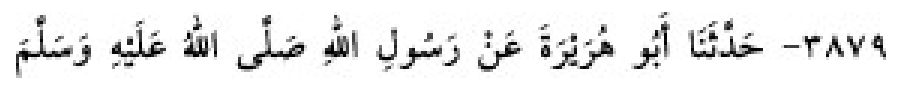 Texto árabe del hadiz de Sunan Abū Dāwūd