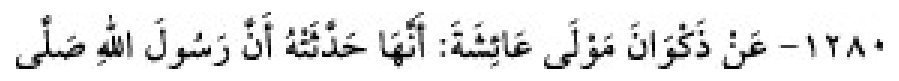 Texto árabe del hadiz de Sunan Abu Dawud