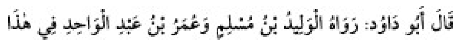 Texto árabe del hadiz de Sunan Abū Dāwūd