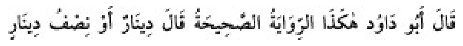 Texto árabe del hadiz de Sunan Abū Dāwūd
