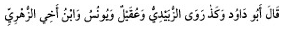 Texto árabe del hadiz de Sunan Abū Dāwūd