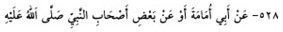 Texto árabe del hadiz de Sunan Abū Dāwūd