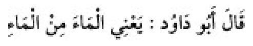 Texto árabe del hadiz de Sunan Abū Dāwūd