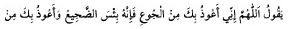 Texto árabe del hadiz de Sunen-i Ebû Dâvûd