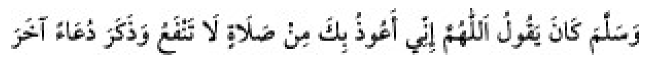 Texto árabe del hadiz de Sunen-i Ebû Dâvûd