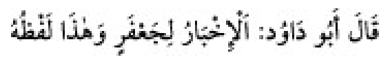 Texto árabe del hadiz de Sunan Abū Dāwūd