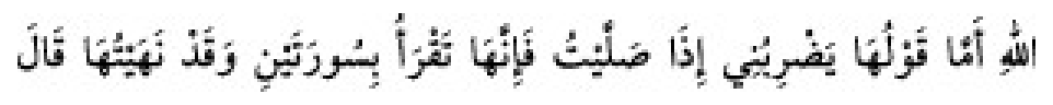 Texto árabe del hadiz de Sunan Abu Dawud