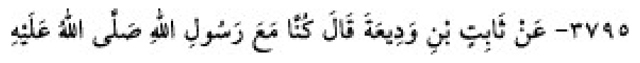 Texto árabe del hadiz de Sunan Abū Dāwūd
