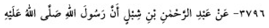 Texto árabe del hadiz de Sunan Abū Dāwūd
