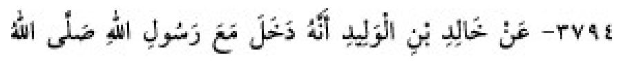 Texto árabe del hadiz de Sunan Abū Dāwūd