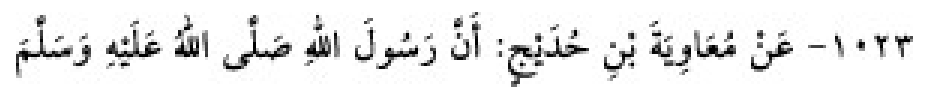 Texto árabe del hadiz de Sunan Abū Dāwūd