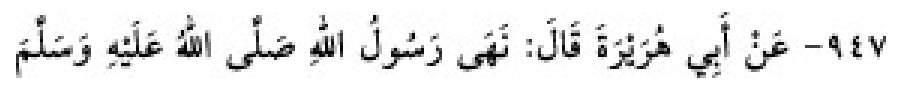 Texto árabe del hadiz de Sunan Abū Dāwūd
