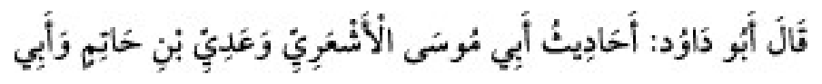 Texto árabe del hadiz de Sunan Abū Dāwūd