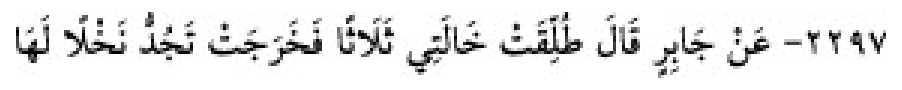 Texto árabe del hadiz de Sunan Abū Dāwūd