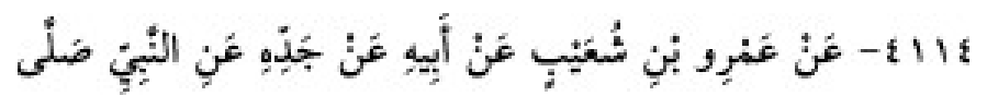Texto árabe del hadiz de Sunan Abu Dawud