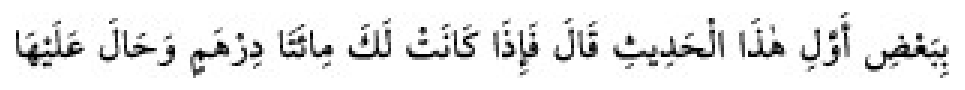 Texto árabe del hadiz de Sunan Abu Dawud