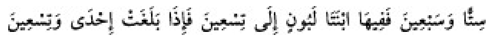 Texto árabe del hadiz de Sunan Abu Dawud