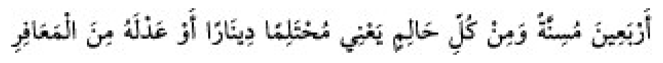 Texto árabe del hadiz de Sunan Abu Dawud