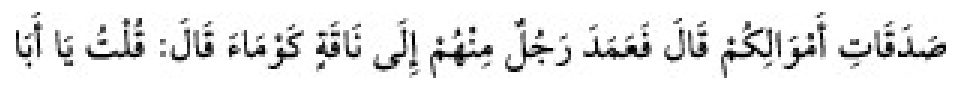 Texto árabe del hadiz de Sunan Abu Dawud