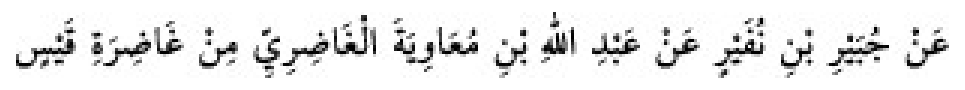 Texto árabe del hadiz de Sunan Abu Dawud
