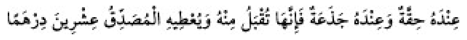 Texto árabe del hadiz de Sunan Abu Dawud