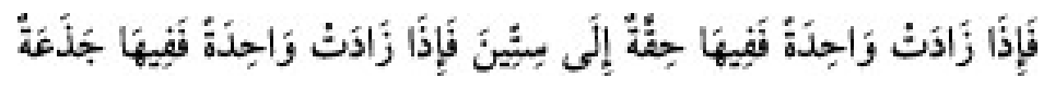 Texto árabe del hadiz de Sunan Abu Dawud
