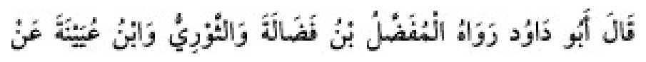 Texto árabe del hadiz de Sunan Abū Dāwūd