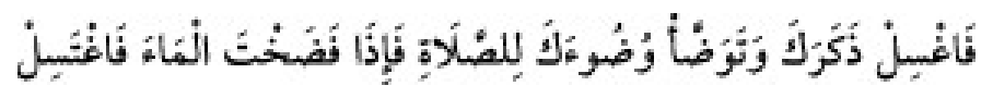 Texto árabe del hadiz de Sunan Abū Dāwūd