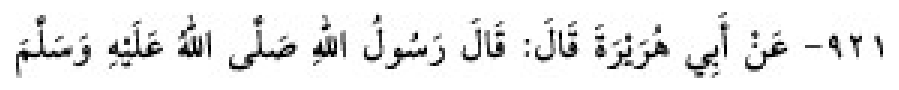 Texto árabe del hadiz de Sunan Abu Dawud