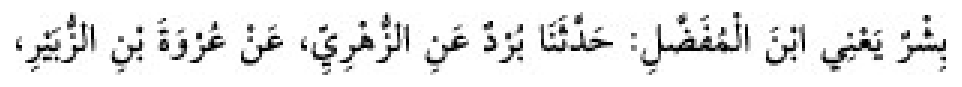 Texto árabe del hadiz de Sunan Abu Dawud