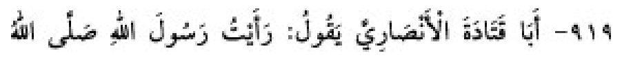 Texto árabe del hadiz de Sunan Abu Dawud