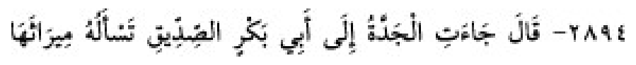 Texto árabe del hadiz de Sunan Abū Dāwūd