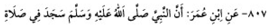 Texto árabe del hadiz de Sunan Abū Dāwūd